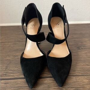 Vince Camuto Black Suede Heels Size 7.5